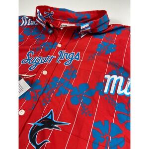 Reyn Spooner Florida Marlins Hawaiian Shirt Mens 2XL City Connect Sugar Kings‎